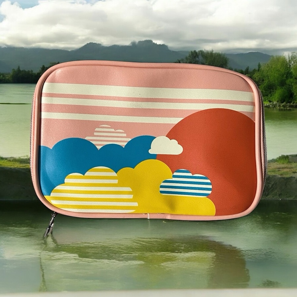 Pink Makeup Bag Organizer with Zipper & Pockets - Picture 13 of 13